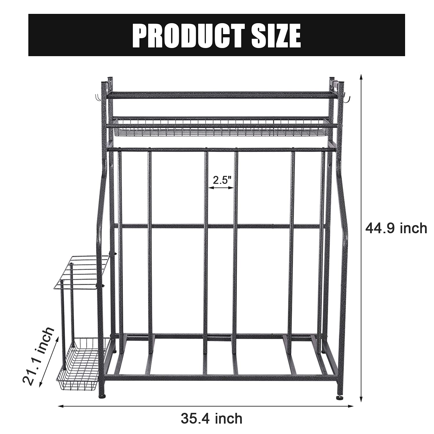 Mythinglogic Garage Bike Rack Storage Organizer,3 Bike Floor Parking Stand for Garage Organizer