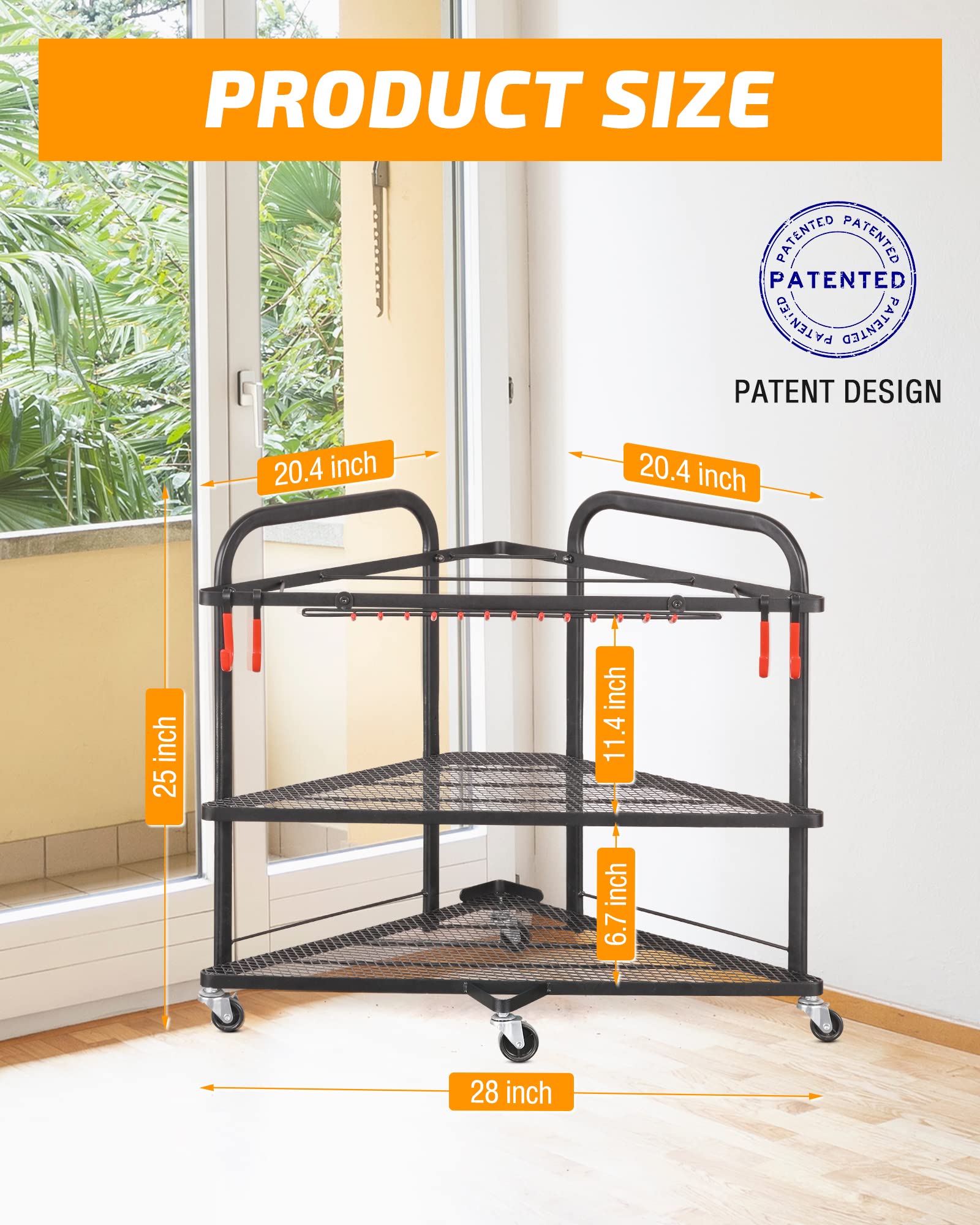 PLKOW Yoga Mat Storage Rack, Home Gym Storage Rack for Yoga Mat, Foam Roller, Resistance Bands, Yoga Block and Dumbbells