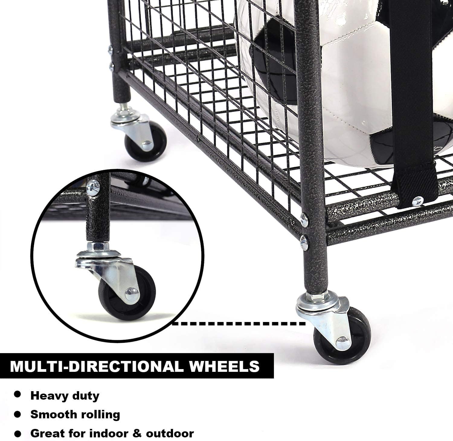 Garage & Storage - Sports Ball Storage Cart