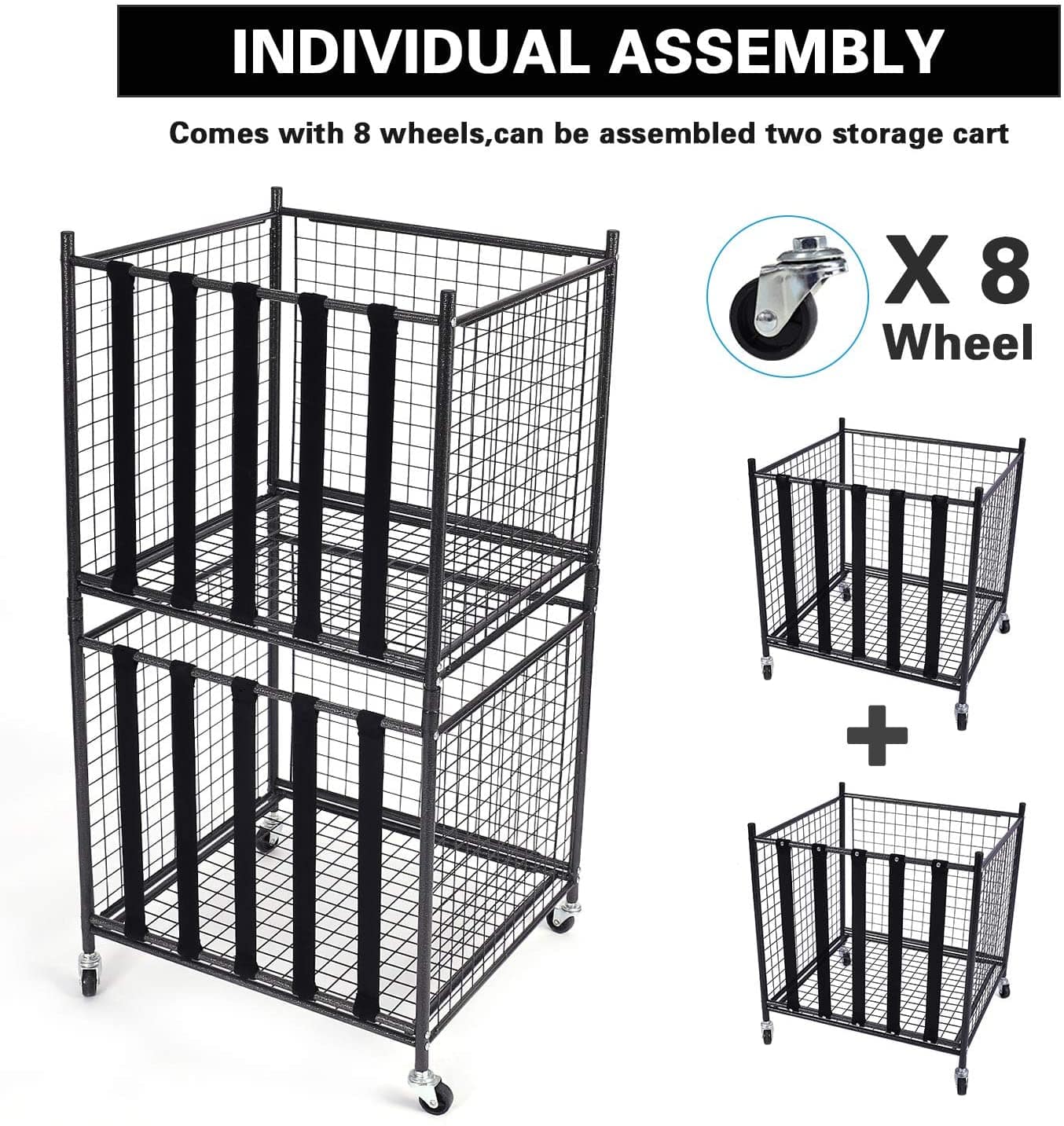 Garage & Storage - Sports Ball Storage Cart