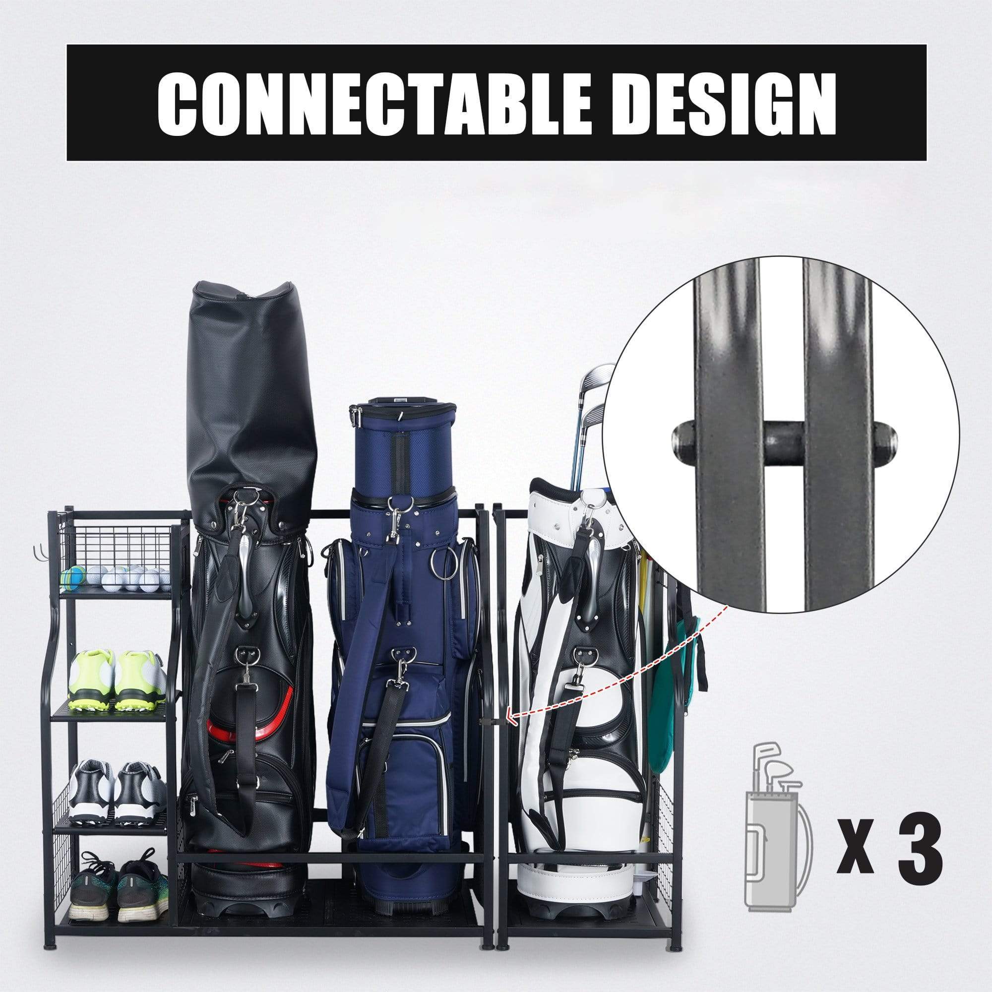 Mythinglogic Garage & Storage Golf Bag Rack