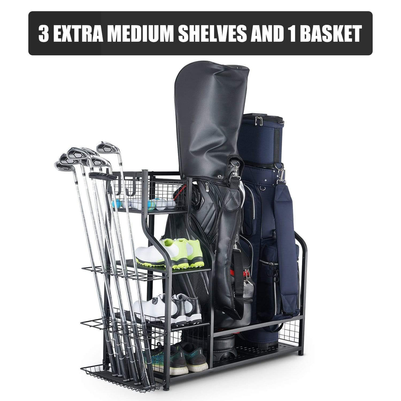 Garage & Storage - Golf Bag Organizer, Extra Large Design For Golf Accessories